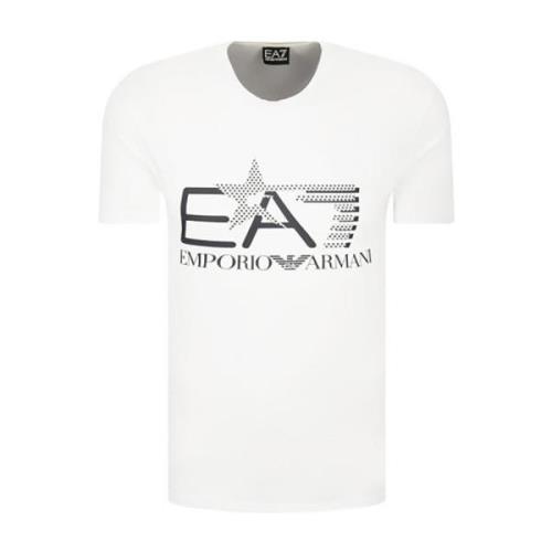 Emporio Armani EA7 Sweatshirt T-shirt Kombination White, Herr