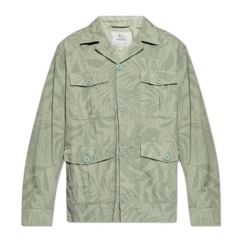 Woolrich Lätt jacka med blommotiv Green, Herr