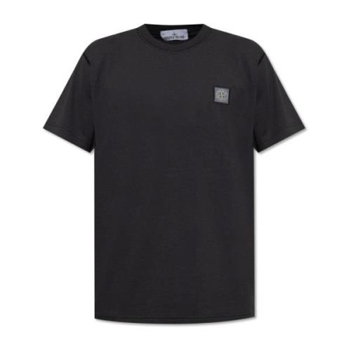 Stone Island T-shirt med logotyp Black, Herr