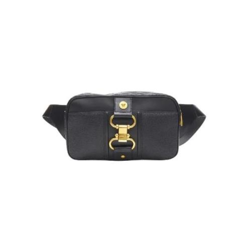 Versace Laeder crossbodyvskor Black, Dam