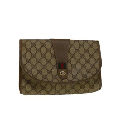 Gucci Vintage Pre-owned Canvas gucci-vskor Beige, Dam