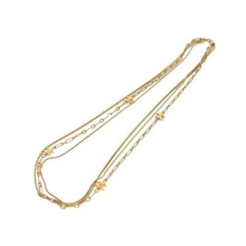 Chanel Vintage Pre-owned Guld halsband Yellow, Dam