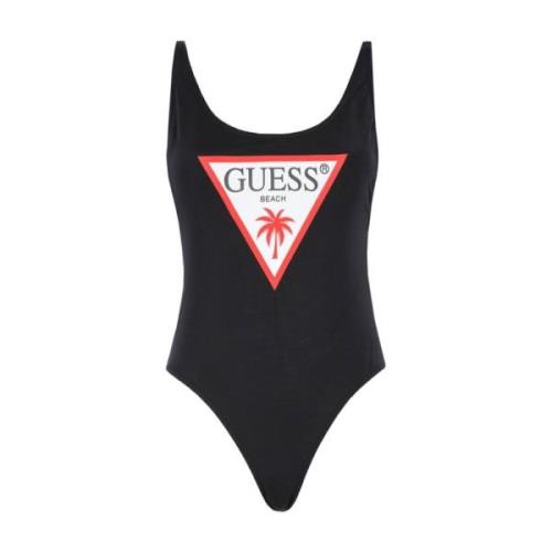 Guess Baddräkt med logotyptryck Black, Dam