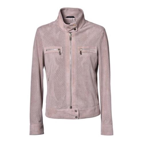 Baldinini Jacket in taupe suede Beige, Dam