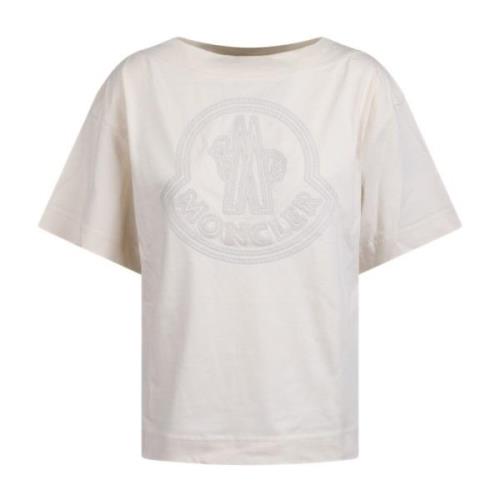 Moncler T-Shirts Beige, Dam