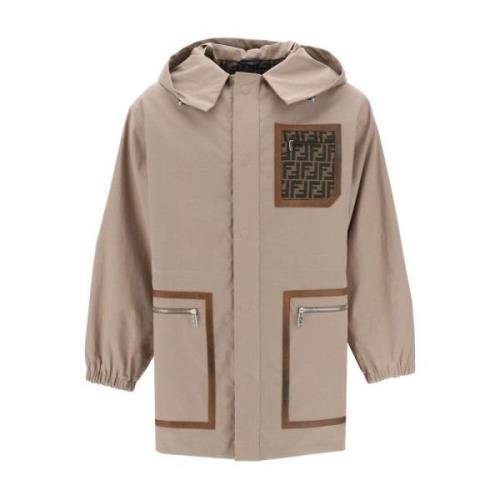 Fendi Stilig Jacka för Män Beige, Herr