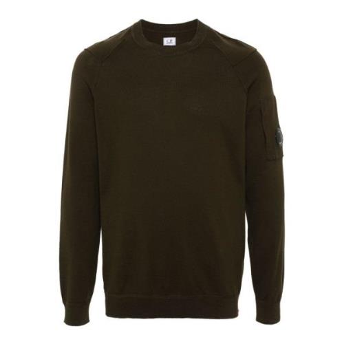 C.p. Company Round-neck Knitwear Green, Herr