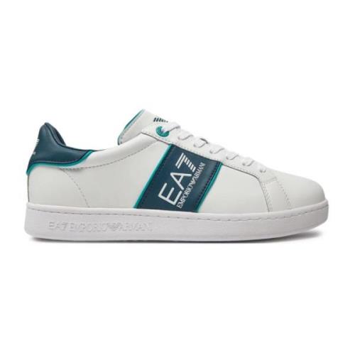 Emporio Armani EA7 Klassiska Lädersneakers - Vit White, Herr