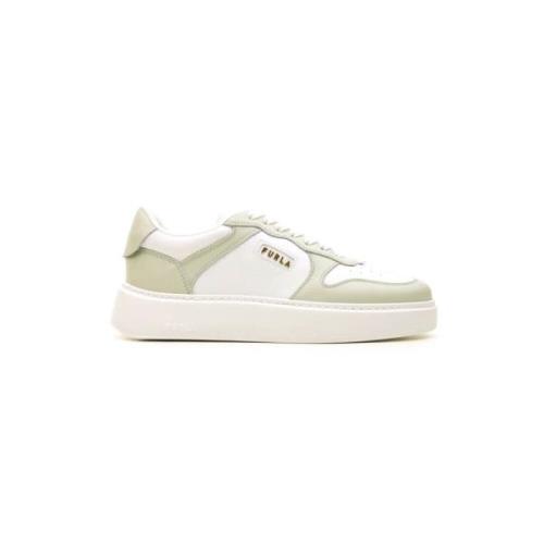 Furla Vita Låga Sportiga Sneakers White, Dam