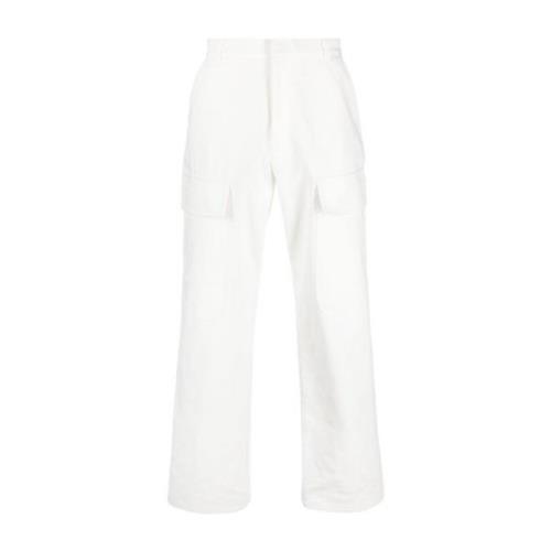 SKY High Farm Högmidjade Vita Denimbyxor White, Herr