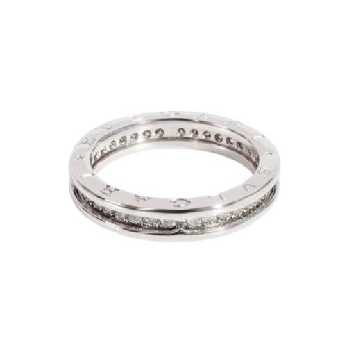 Bvlgari Vintage Pre-owned Vitt guld ringar Gray, Dam