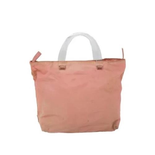 Prada Vintage Pre-owned Nylon handvskor Pink, Dam