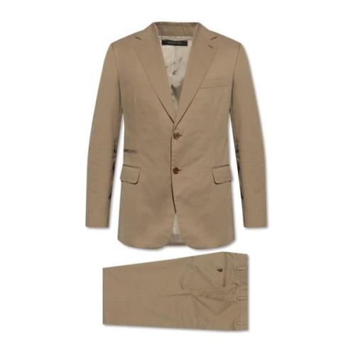 Brioni Bomullsdräkt Beige, Herr