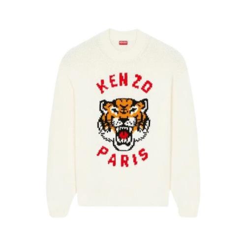 Kenzo Lucky Tiger Grafisk Tröja Beige, Herr