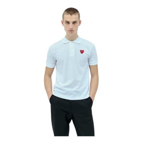 Comme des Garçons Play Polo Shirts White, Herr