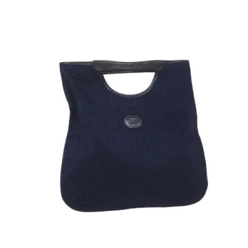 Celine Vintage Pre-owned Canvas handvskor Blue, Dam