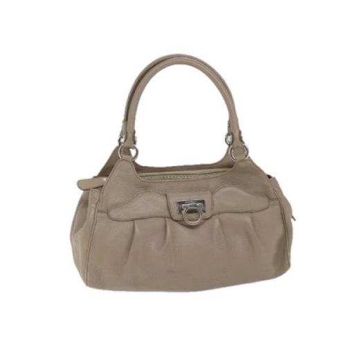 Salvatore Ferragamo Pre-owned Pre-owned Laeder axelremsvskor Beige, Da...