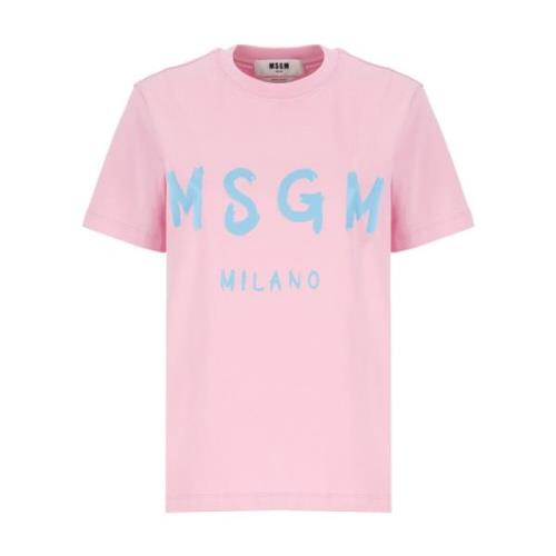 Msgm T-Shirts Pink, Dam