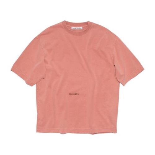 Acne Studios Oversized Rosa T-shirt - Unisex Pink, Herr