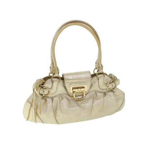 Salvatore Ferragamo Pre-owned Pre-owned Laeder axelremsvskor Beige, Da...