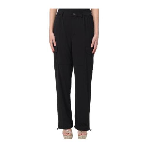 Twinset Straight Trousers Black, Dam