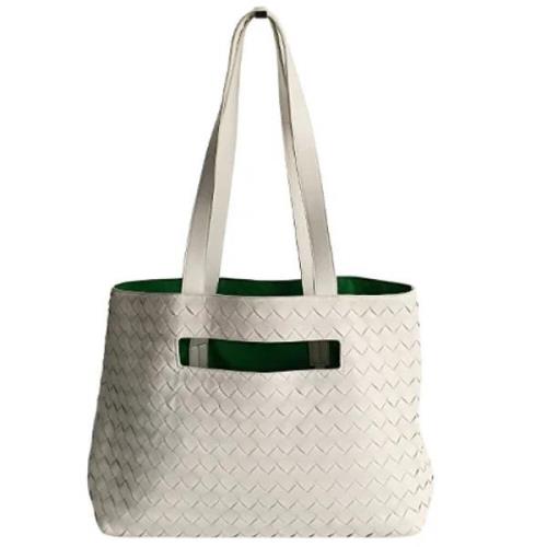 Bottega Veneta Vintage Pre-owned Laeder totevskor White, Dam