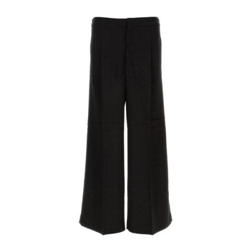 Marine Serre Wide Trousers Black, Herr