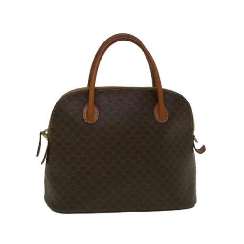 Celine Vintage Pre-owned Canvas handvskor Brown, Dam