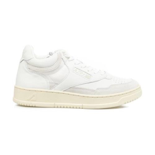 Autry Kontrast Häl Sneakers för Kvinnor White, Dam