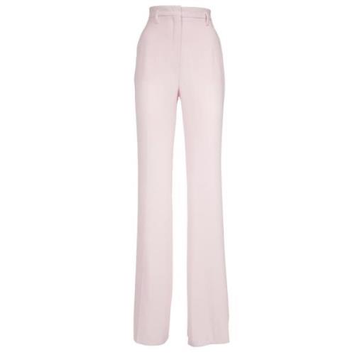 Max Mara Studio Höga Midja Utställda Byxor Pink, Dam