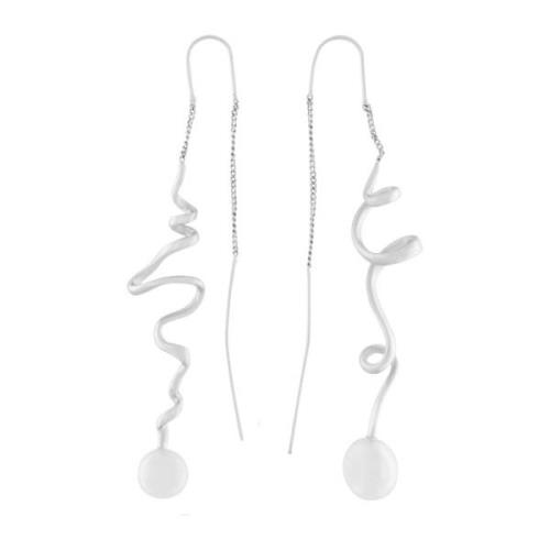 Dansk Copenhagen Earrings Gray, Dam