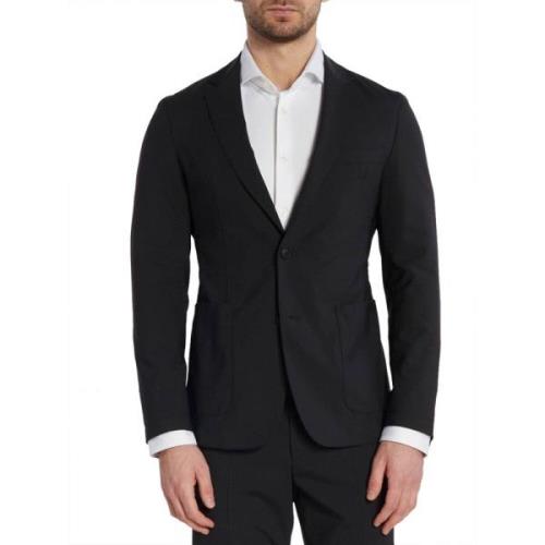 Hugo Boss Elegant Svart Ull Blazer Black, Herr