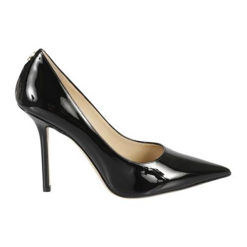 Jimmy Choo Svarta Pumps i Lackläder med Spetsig Tå Black, Dam