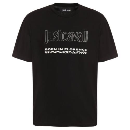 Just Cavalli T-Shirts Black, Herr