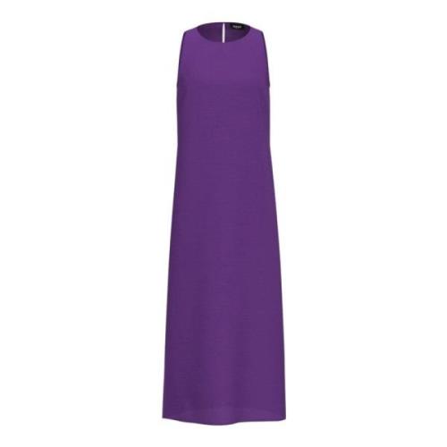 Marella Lila Linne Midi Klänning Purple, Dam