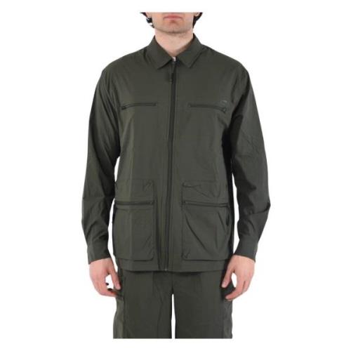 Rains Nylon Ripstop Overshirt Jacka för Män Green, Herr