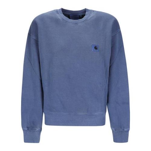 Carhartt Wip Bomull Nelson Sweatshirt Blue, Herr