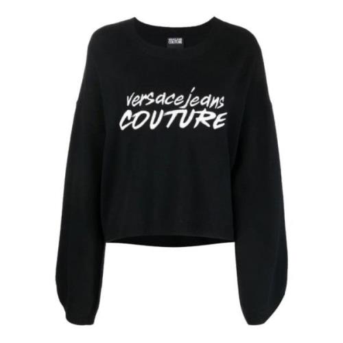 Versace Jeans Couture Svarta Tröjor för Män Black, Dam