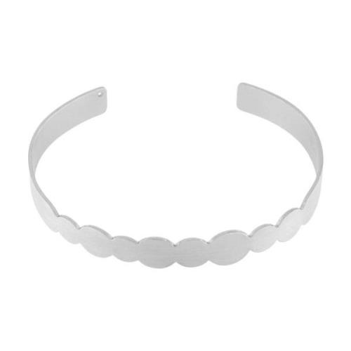 Dansk Copenhagen Minimalistisk Dot Manschettarmband Silverpläterad Gra...