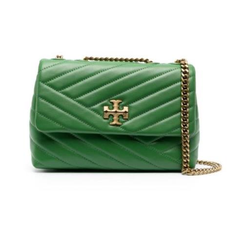 Tory Burch Elegant Grön Chevron Axelväska Green, Dam