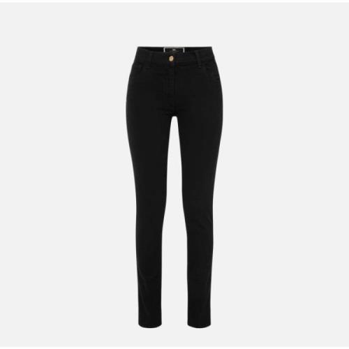 Elisabetta Franchi Skinny Jeans i Stretch Bomull Black, Dam