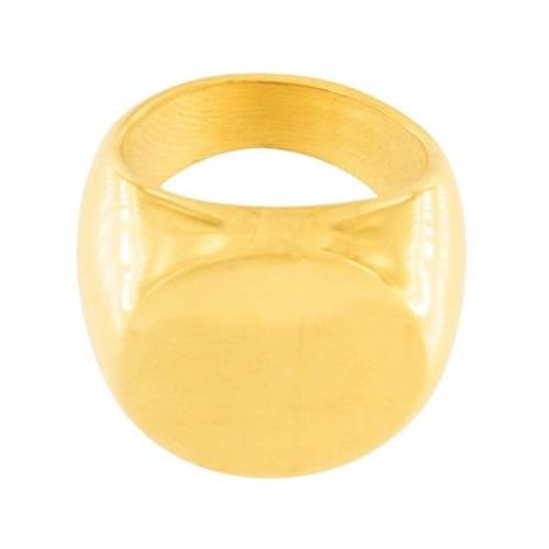 Dansk Copenhagen Modig Chunky Vattentät Signet Ring Yellow, Dam