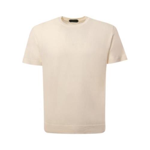 Zanone T-Shirts Beige, Herr