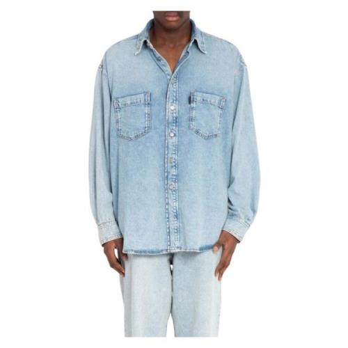 Haikure Denim Shirts Blue, Herr