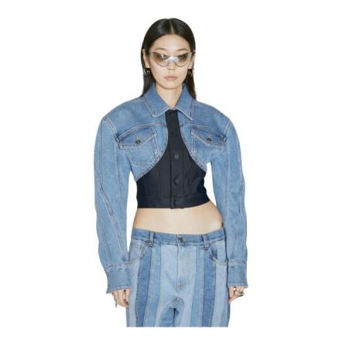 Mugler Jackets Blue, Dam