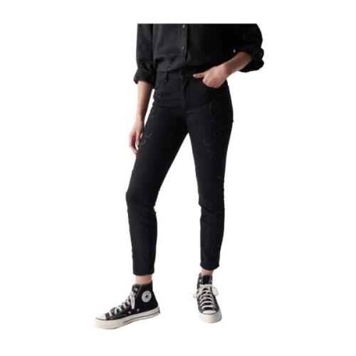 Salsa Skinny Jeans Black, Dam