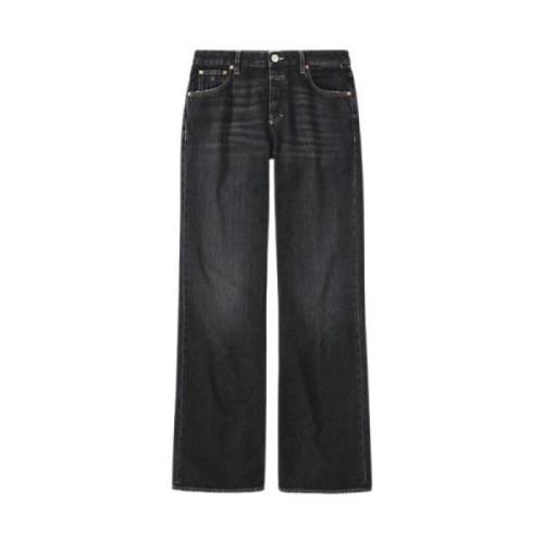 Closed Svarta Denim Flare Byxor Black, Dam