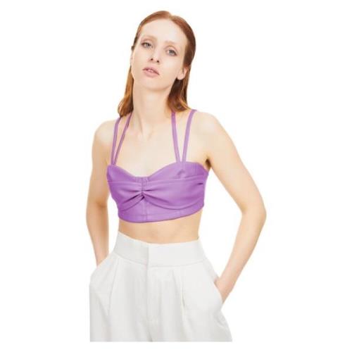 THEMOIRè Sleeveless Tops Purple, Dam