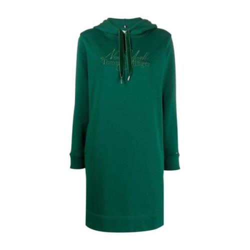 Tommy Hilfiger Midi Dresses Green, Dam