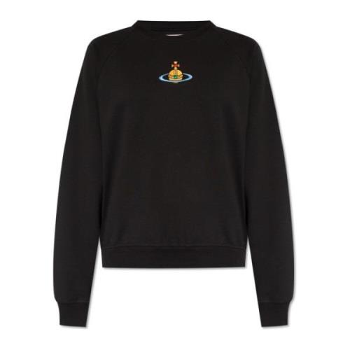 Vivienne Westwood Sweatshirt med logotyp Black, Dam